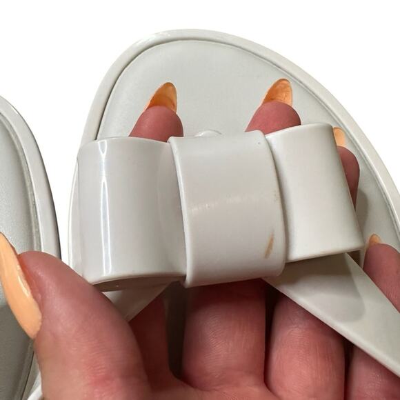 Melissa Jelly SWEET Bow Flip flop Sandals Slip-On Toe post Size 9 - Picture 3 of 7